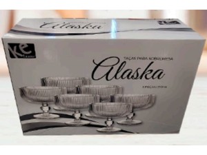 JOGO 6 TACA VIDRO 310ML SOBREMESA ALASKA