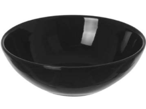 TIGELA MELAMINA PRETA 400ML REDONDA 12,5CM