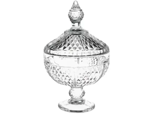 BOMBONIERE VIDRO UTAH CLEAR 24CM