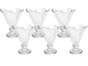 JOGO 6 TACA VIDRO SOBREMESA 175ML 