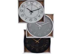 RELOGIO PAREDE 30CM PONTEIRO METAL 4-CORES