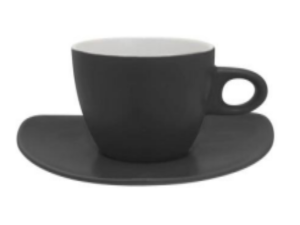 JOGO 6 XICARA CERAMICA 120ML MORIS PRETA