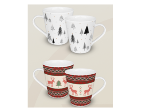 CANECA CERAMICA 290ML NATAL TULIPA