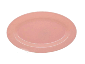 TRAVESSA MELAMINA 25CM OVAL ROSA