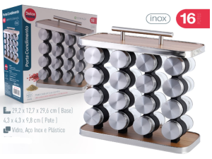 PORTA CONDIMENTO INOX C/16 