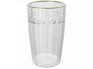 JOGO 6 COPO VIDRO 370ML IMPERIAL BORDA OURO