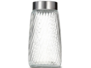 POTE VIDRO BOJUDO 1,6L TAMPA-INOX