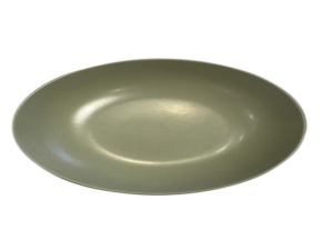PRATO CERAMICA 23CM FUNDO VERDE SECO FOSCO