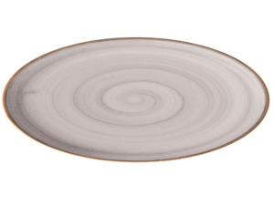 PRATO CERAMICA 28CM RASO CAOBA GRIS