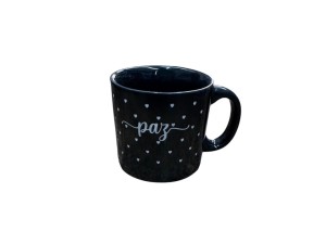 CANECA CERAMICA 120ML SPOT PRETA