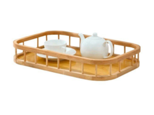 BANDEJA BAMBU 45X30CM C/BORDA ALTA