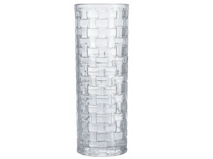 VASO VIDRO 25CM TRELIÇA CLEAR