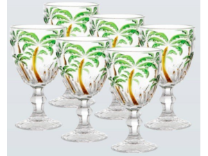 JOGO 6 TACA VIDRO 350ML PALMEIRA