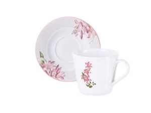 XICARA + PIRES CHA PORCELANA POEME 185ML