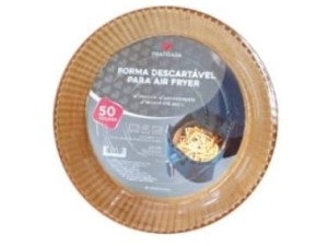 KIT COM 50 FORMAS DE PAPEL PARA AIR FRYER 16CM REDONDA