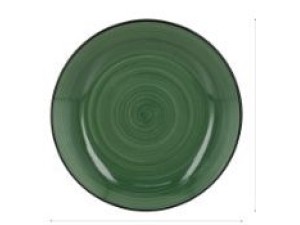 PRATO DE CERAMICA 27CM SOBREMESA VERDE - LINHA NANCY