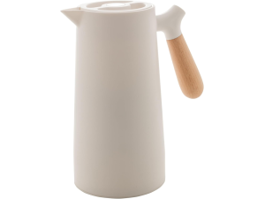 GARRAFA TERMICA 1,0L WOOD BRANCA S/TERM