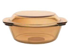 TERRINA VIDRO AMBAR C/TPA 700ML