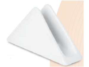 PORTA GUARDANAPO CERAMICA 6,5X13CM BRANCO
