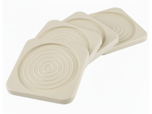 DESCANSO DE COPO COM 4 PEÇAS MARFIM