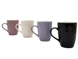 CANECA CERAMICA 300ML RELEVO COLOR