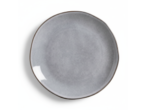 PRATO DE CERAMICA 19CM SOBREMESA - ORGANICO CONCRETO