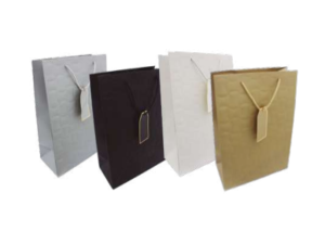 SACOLA PRESENTE 32X26X12CM OURO/PRATA