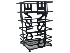 PORTA TALHER PRETO DE METAL PRETO